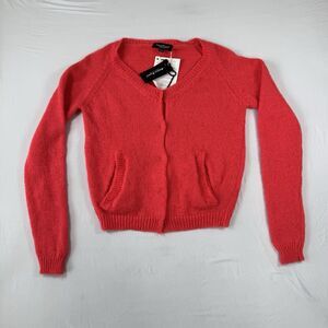 Adele Fado Red Cardigan Mohair Blend Small NWT